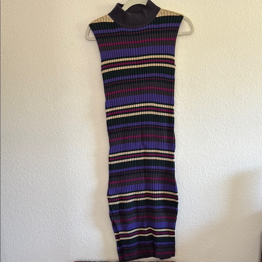Striped Multicolor Knit Dress